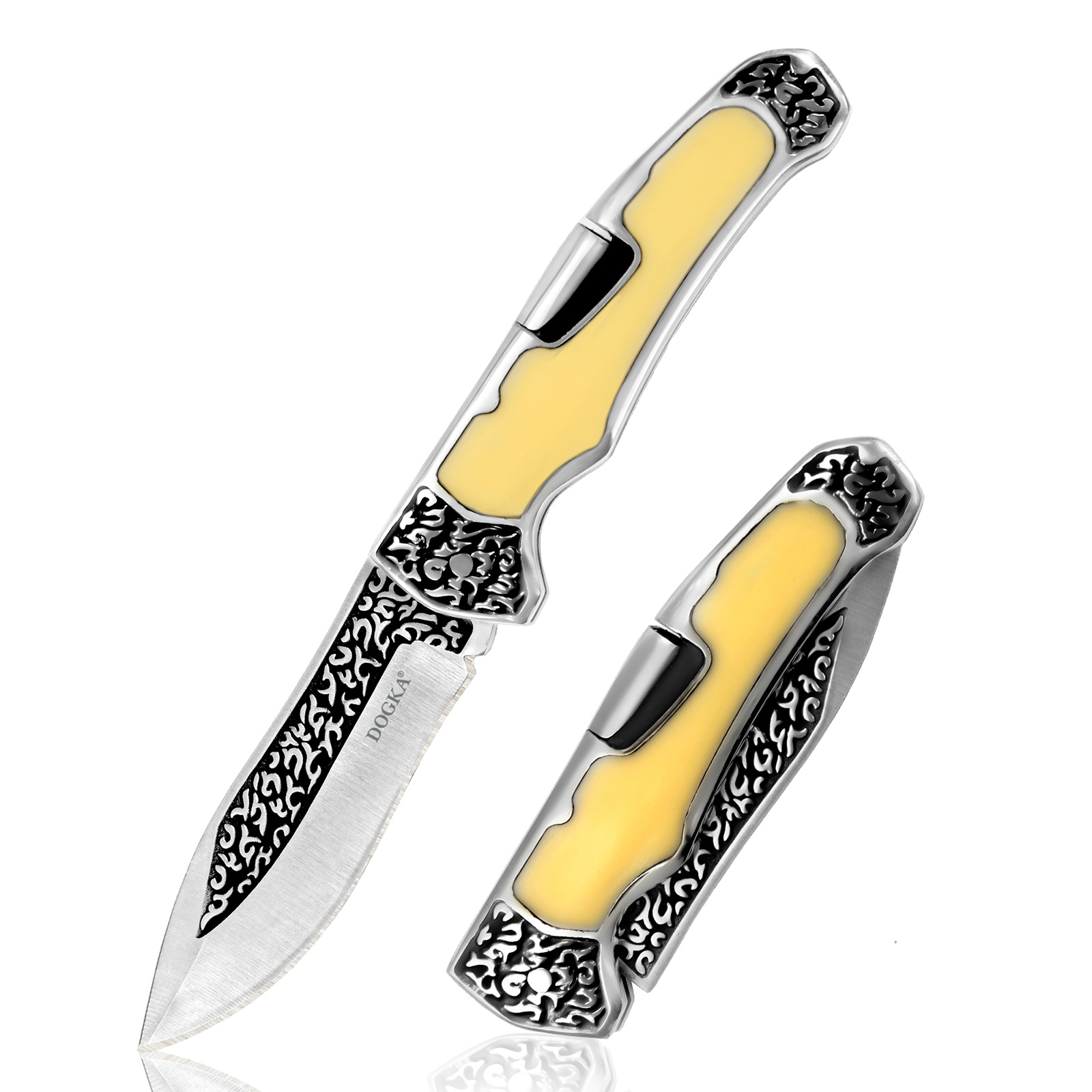 Vintage Collectible Knife - Outil de poche pliant gravé vintage,