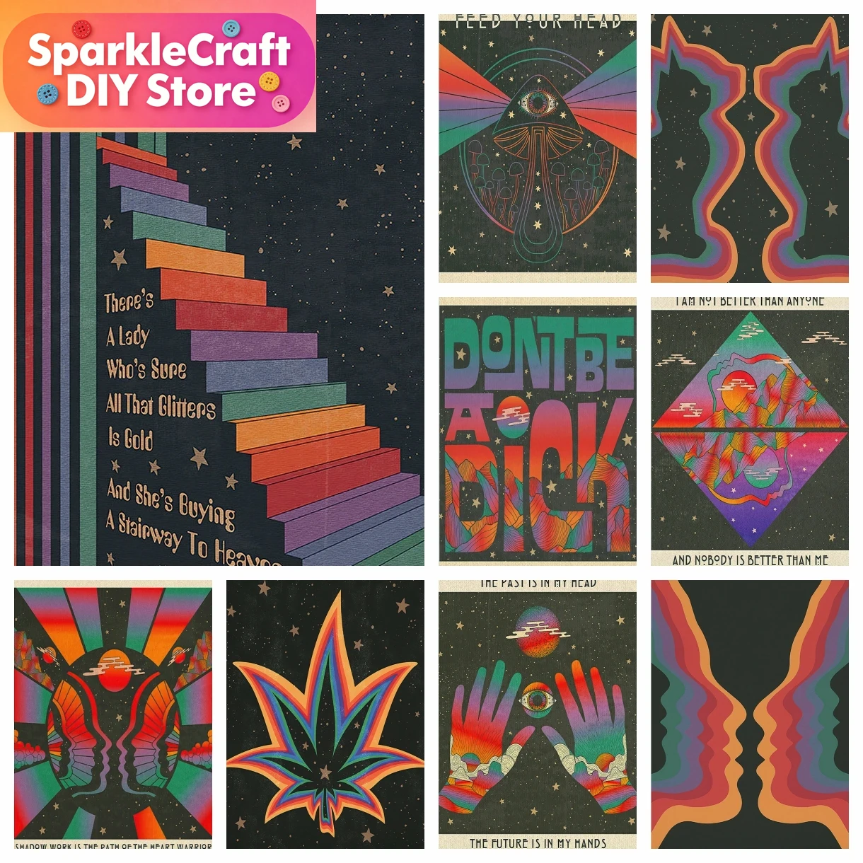 Vintage Collectible Cards - Kit de Broderie Diamant DIY :