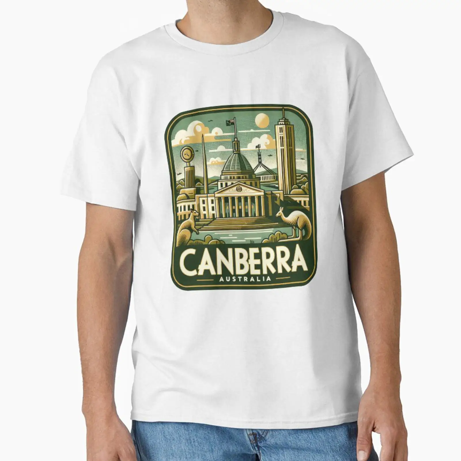 Canberra Vintage & Collectible Centre Reviews - Autocollant de voyage vintage Canberra, rappel
