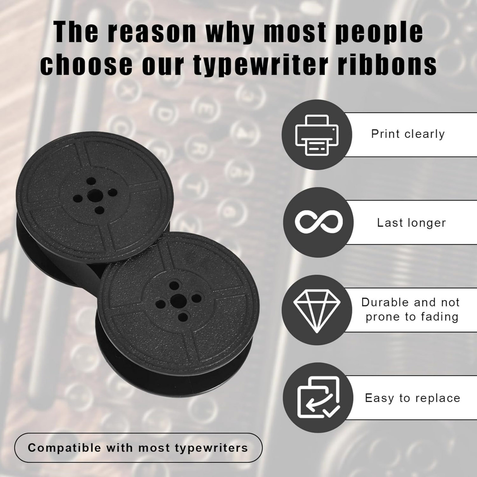 2 rouleaux de ruban universel  - Typewriter Ribbon Roll avis et prix