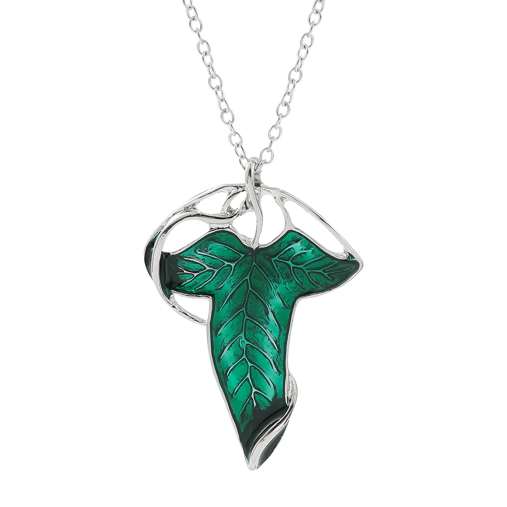 Collier pendentif feuille vert - Vintage Necklace avis et prix