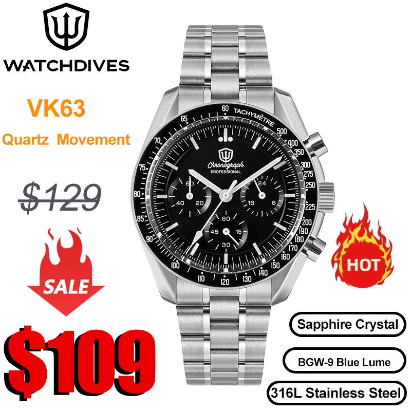 Watchdives WD1860 montre à qua - Vintage Watch Crystal avis et prix