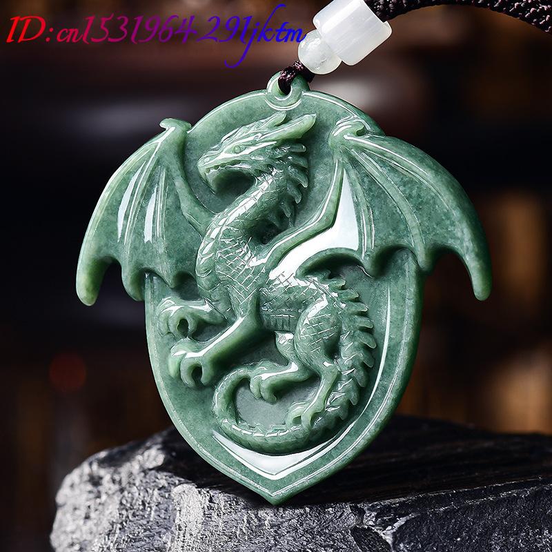 Collier pendentif Dragon en ja - Vintage Necklace avis et prix