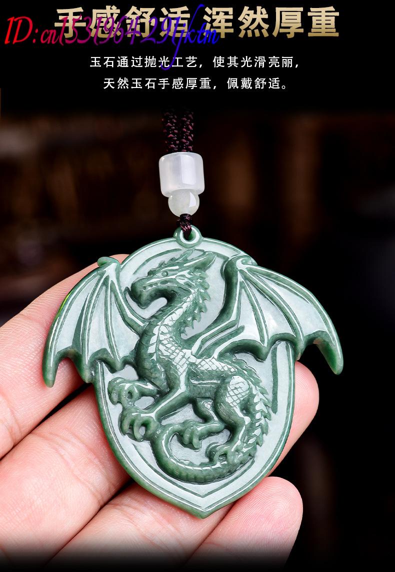 Collier pendentif Dragon en ja - Vintage Necklace avis et prix