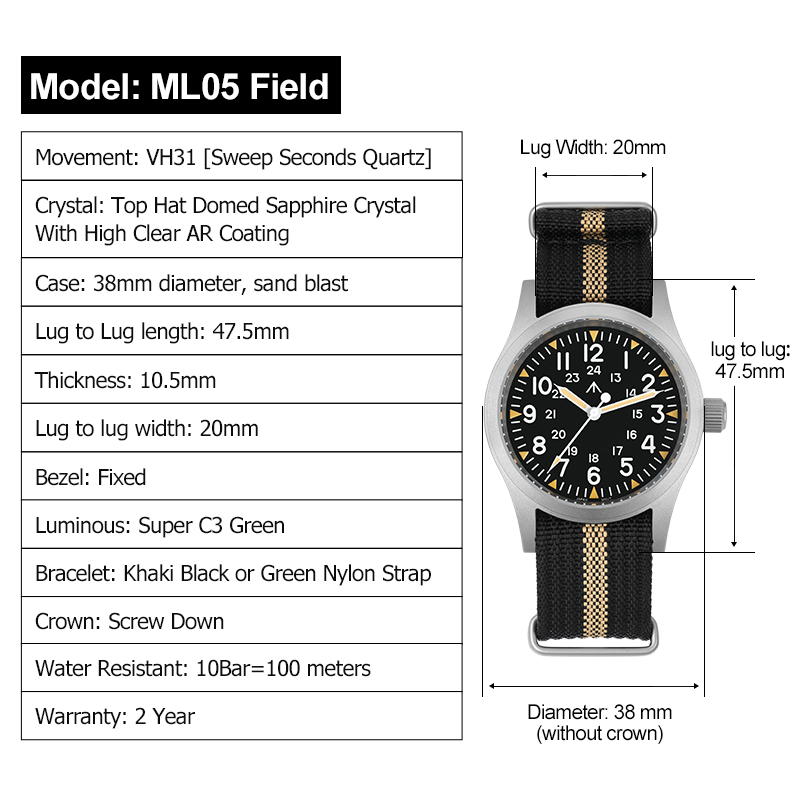 Militado ML05 montre Vintage V - Vintage Watch Crystal avis et prix